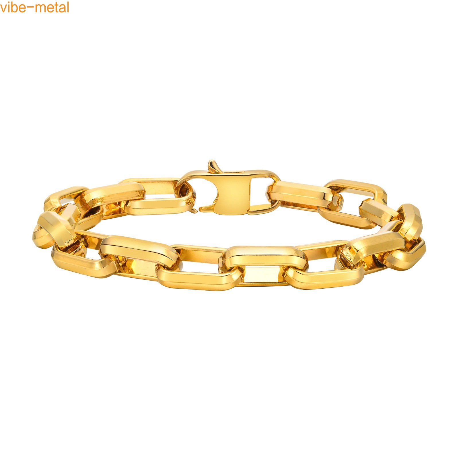 9.2mm Wide Stainless steel Chunky Paperclip Chain Bracelets Men Chain Wristband