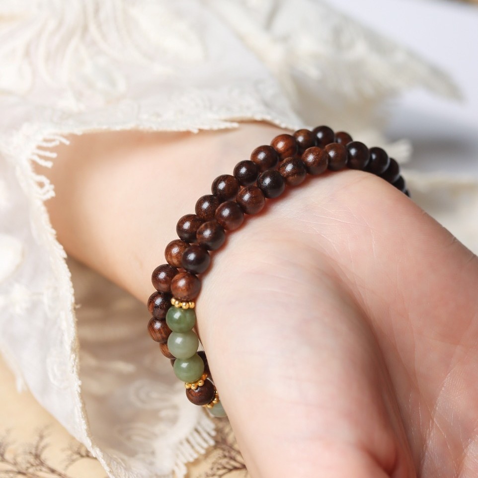 Buddha beads bracelet Black Rosewood Bead Collectible Bracelet for Men and Women
