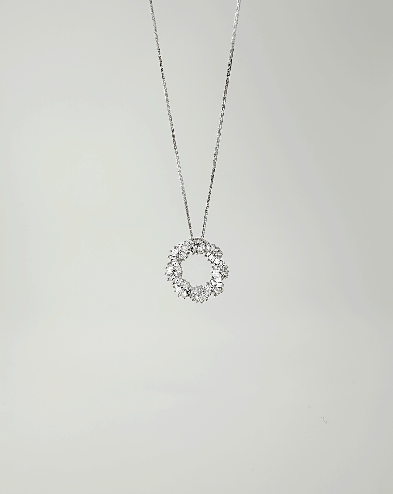 18K Solid Gold Diamond Necklace Women 0.30ct Round VS-SI Real Gold Dainty Gift