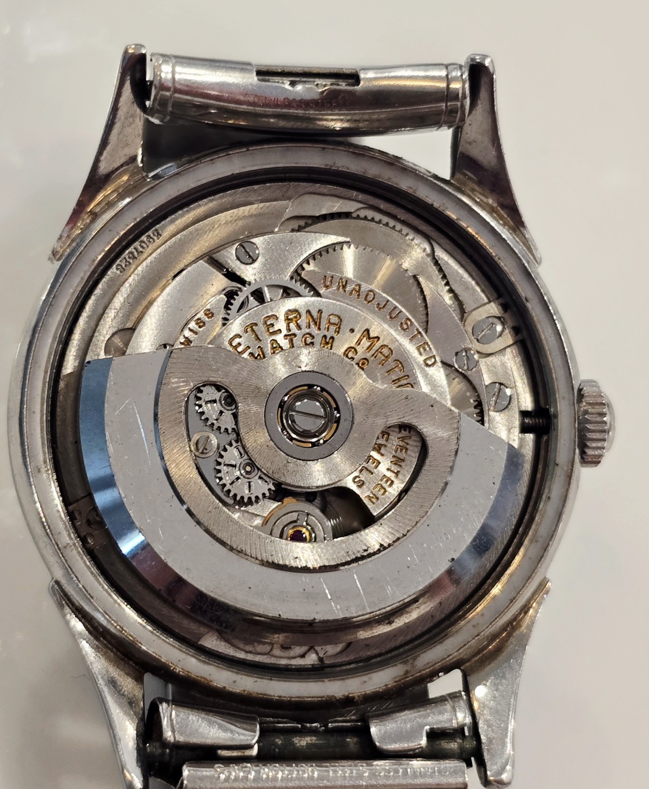 Eterna Matic 33mm 17J Cal 1412U Automatic Watch – Sweep Second – 1950’s – Estate