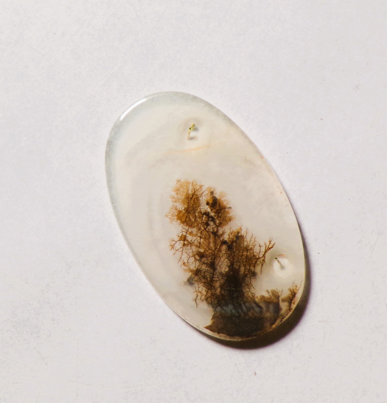 11.70 Cts Natural Shazar Dendritic Agate Cabochon Loose Gemstone 31X19X2MM 130