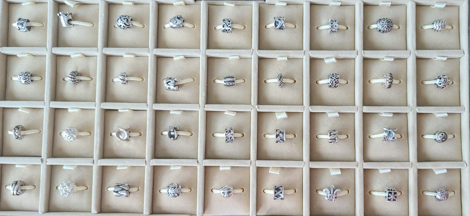 CHAMILIA DECORATIVE STERLING SILVER CHARM BEADS -YOUR CHOICE- Retired msrp $35