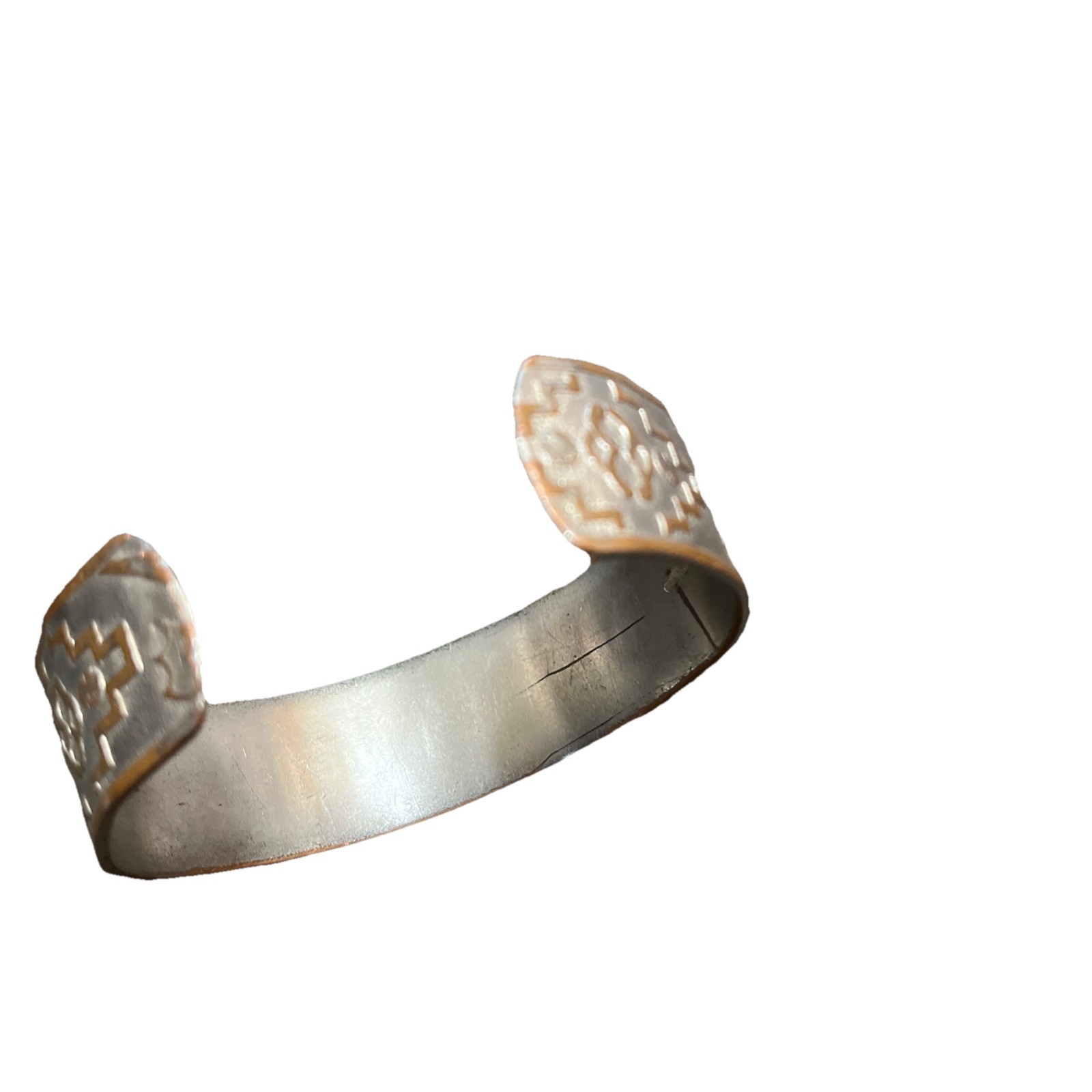 VINTAGE SOUTHWEST ESTATE SOLID COPPER WHEELER MANUFACTURING CUFF BRACELET-small