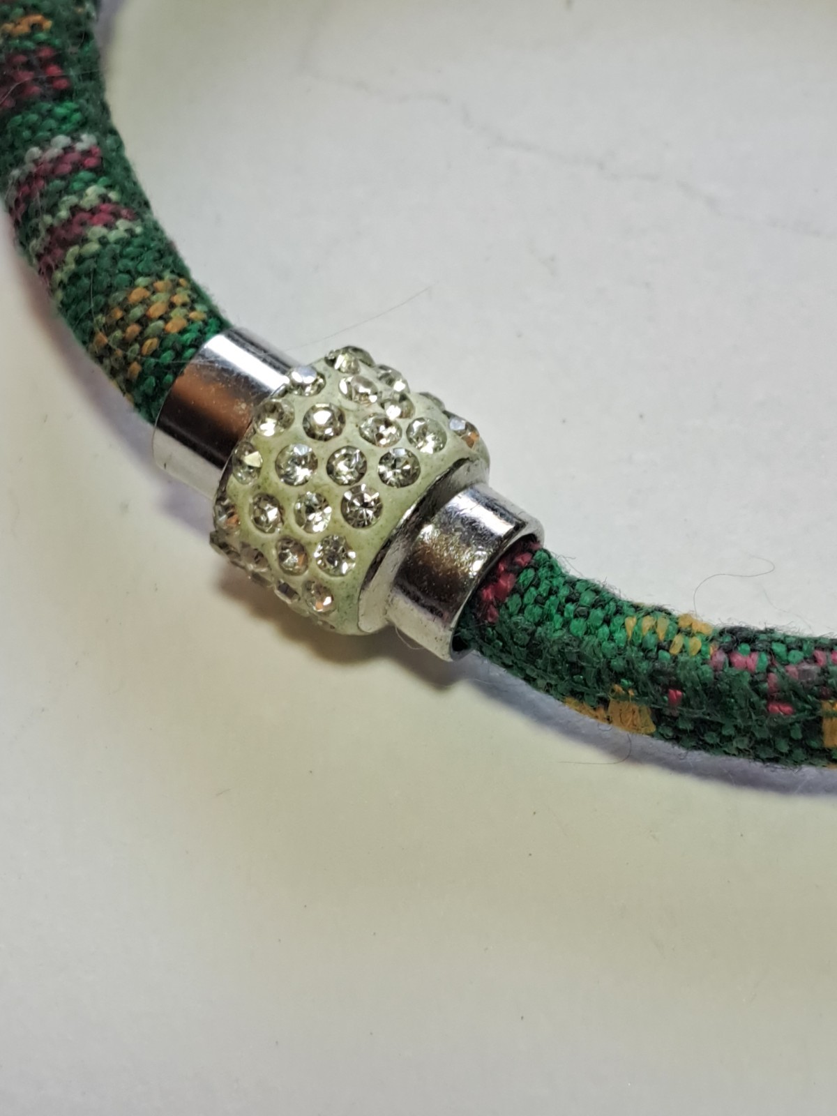 Vtg Peruvian Rope Bracelet Bangle Boho Spiritual Ethnic Tribal Artisan Magnetic
