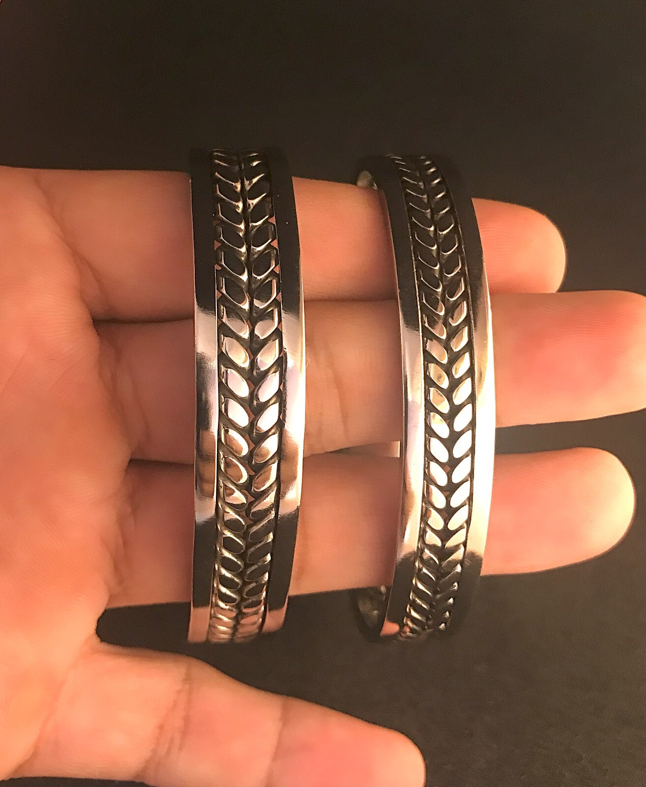 Bracelets Bangle Handmade Stainless Steel welding wire Silver Color #20