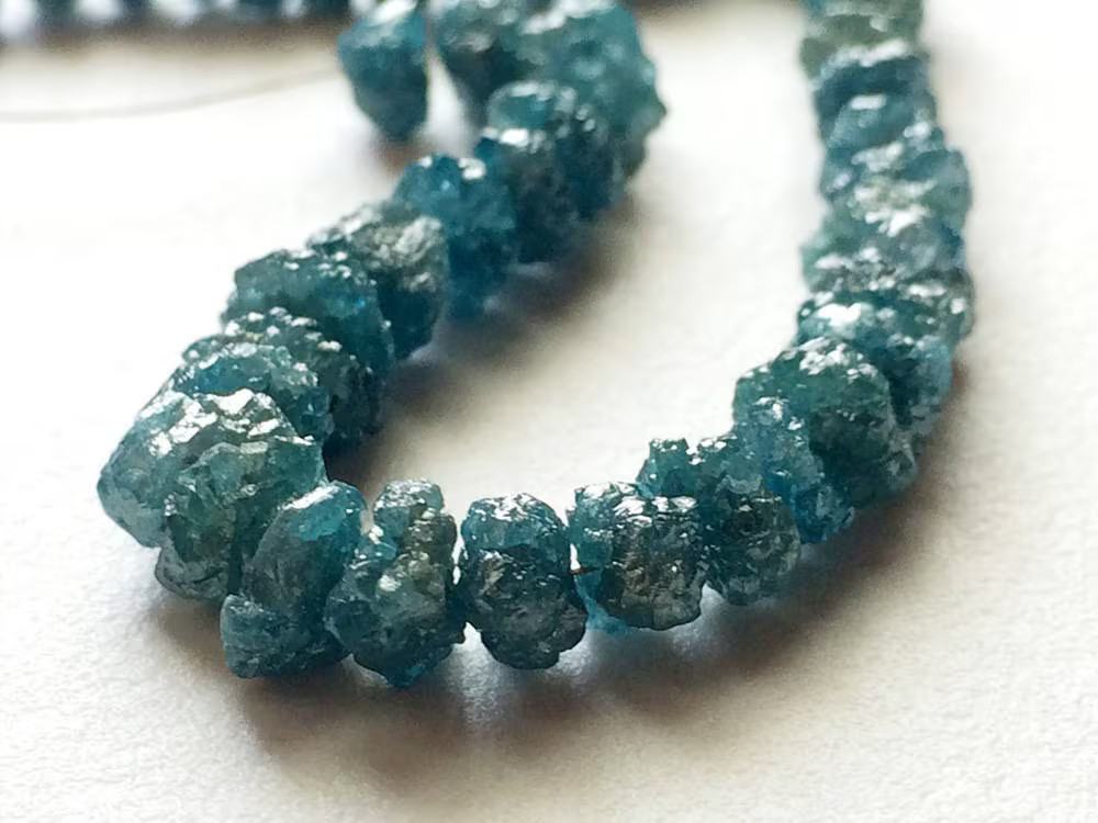 4-5.5mm Blue Diamonds, Blue Rough Diamonds, Blue Raw Uncut Diamond Beads