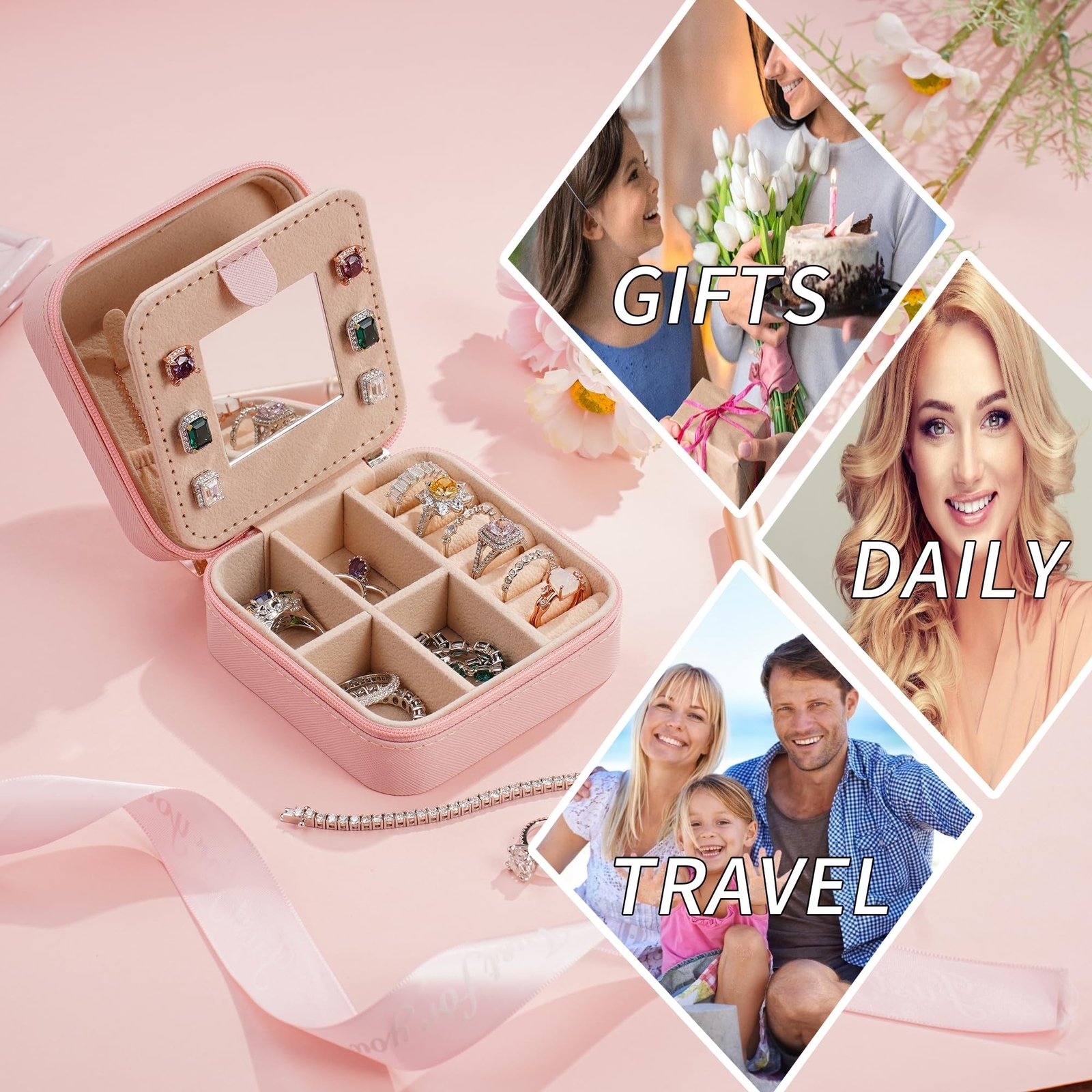 Parima Valentines Day Gifts for Girls – Travel Jewelry Case for Girls Jewelry…