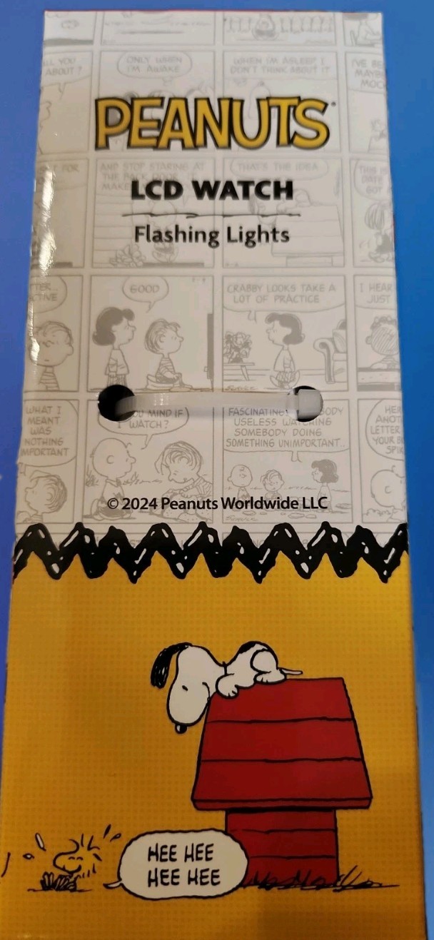 Peanuts Snoopy LCD Watch W/ Flashing Lights