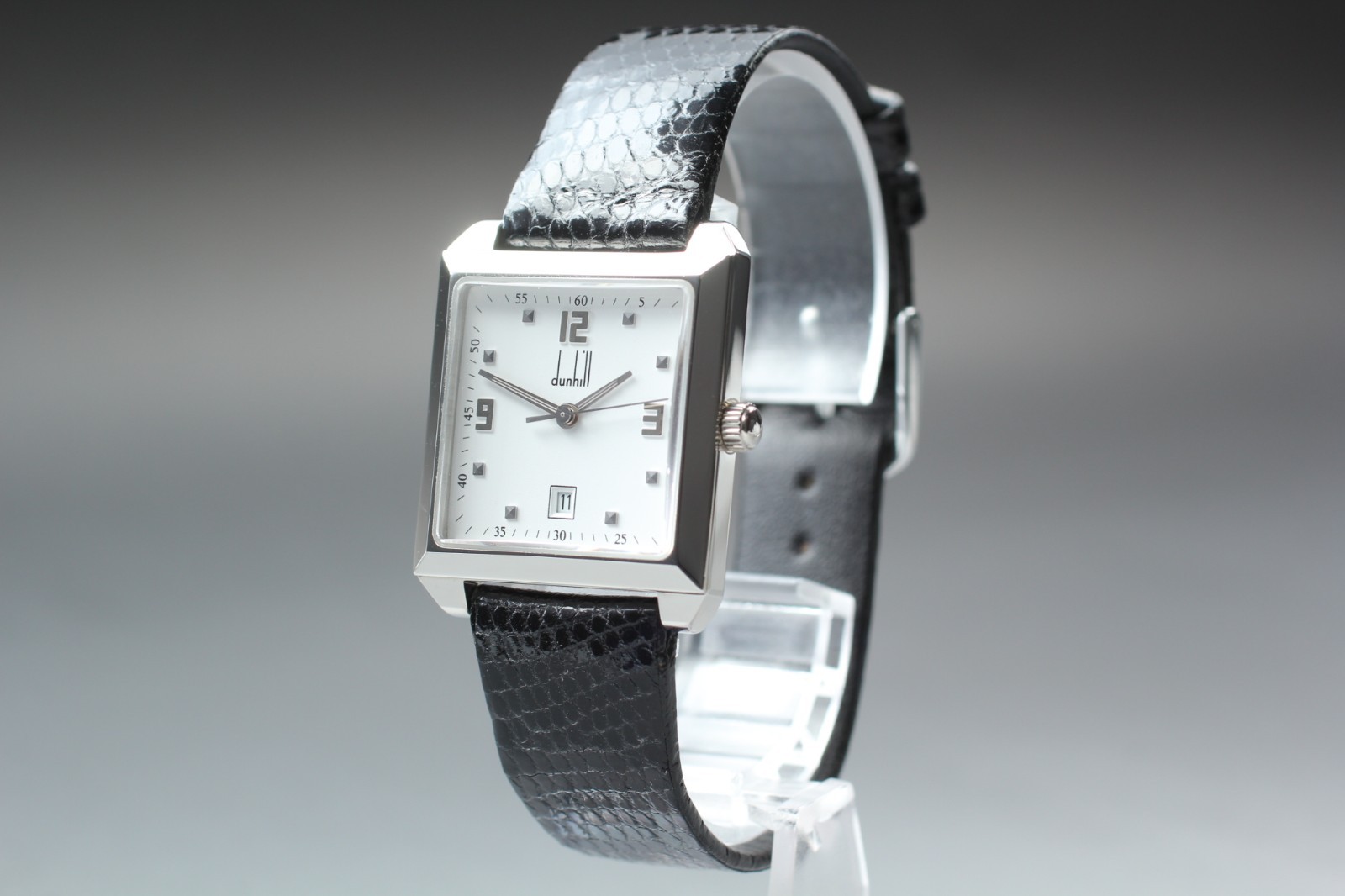 [N Mint++] Dunhill Cityscape 8005 White Dial Square 27mm Men’s Quartz Watch #357