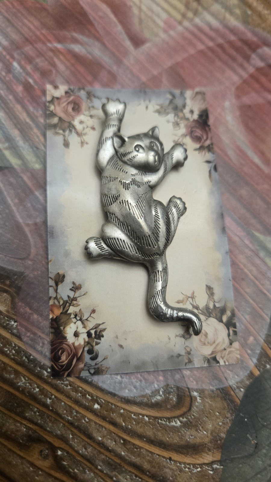 Vintage JJ Jonette 1988 Cat Brooch