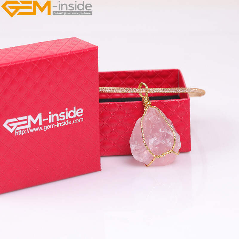 Natural Charm Necklace Raw Crude Crystal Pendulum Quartz Pendants For Women