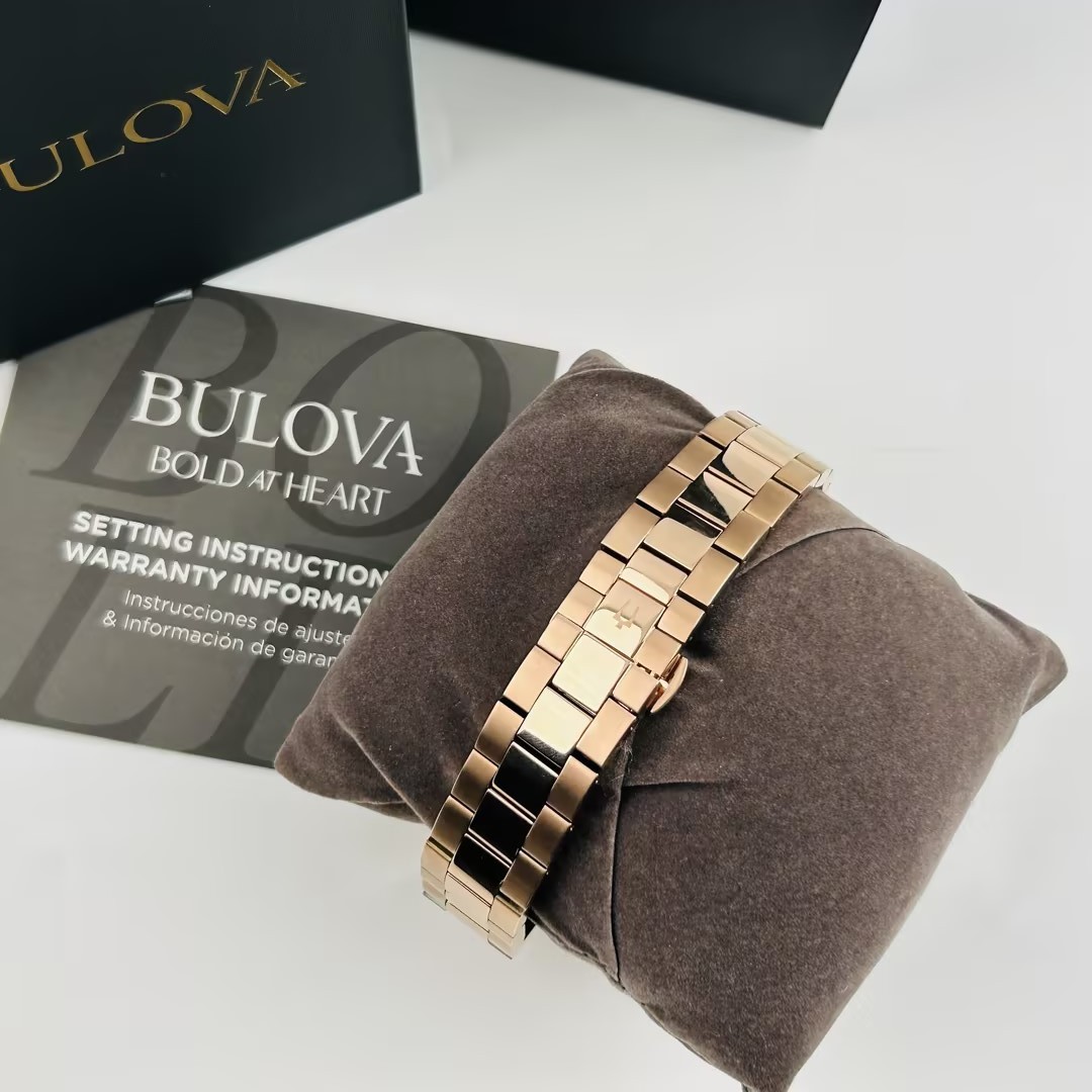 Bulova Classic 97B234 Purple Dial Rose Gold Men’s Watch Surveyor Automatic 39mm