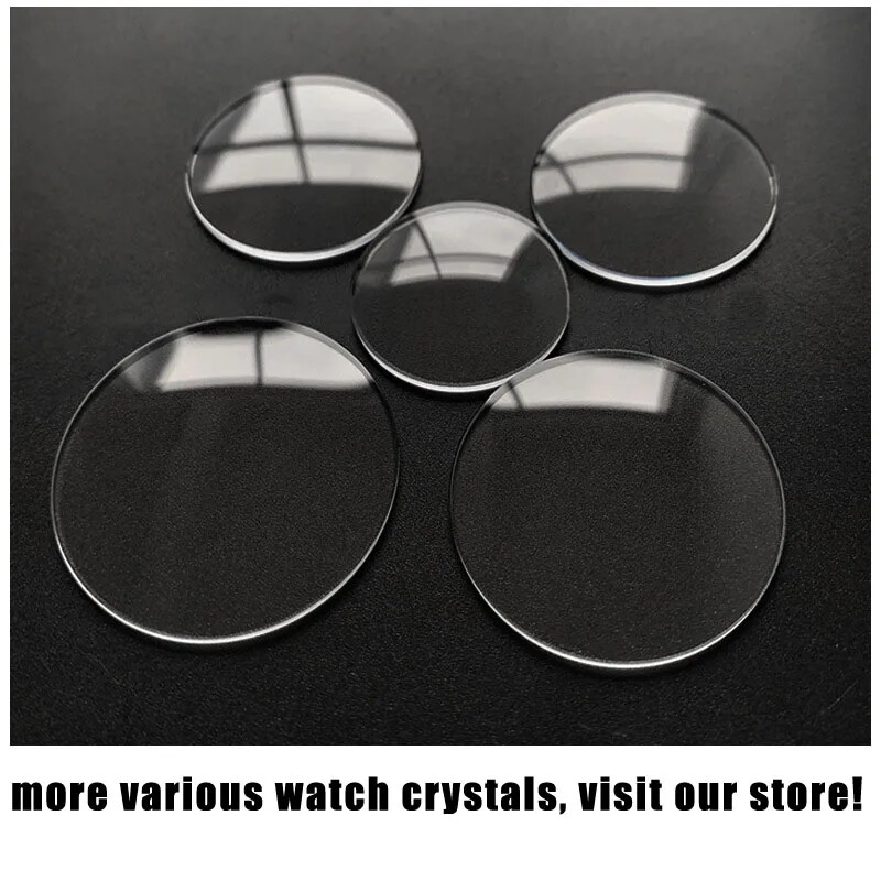 2X 1.5mm Flat Round Mineral Crystal Lens Glass 18-40mm Watch Glass Repair Parts