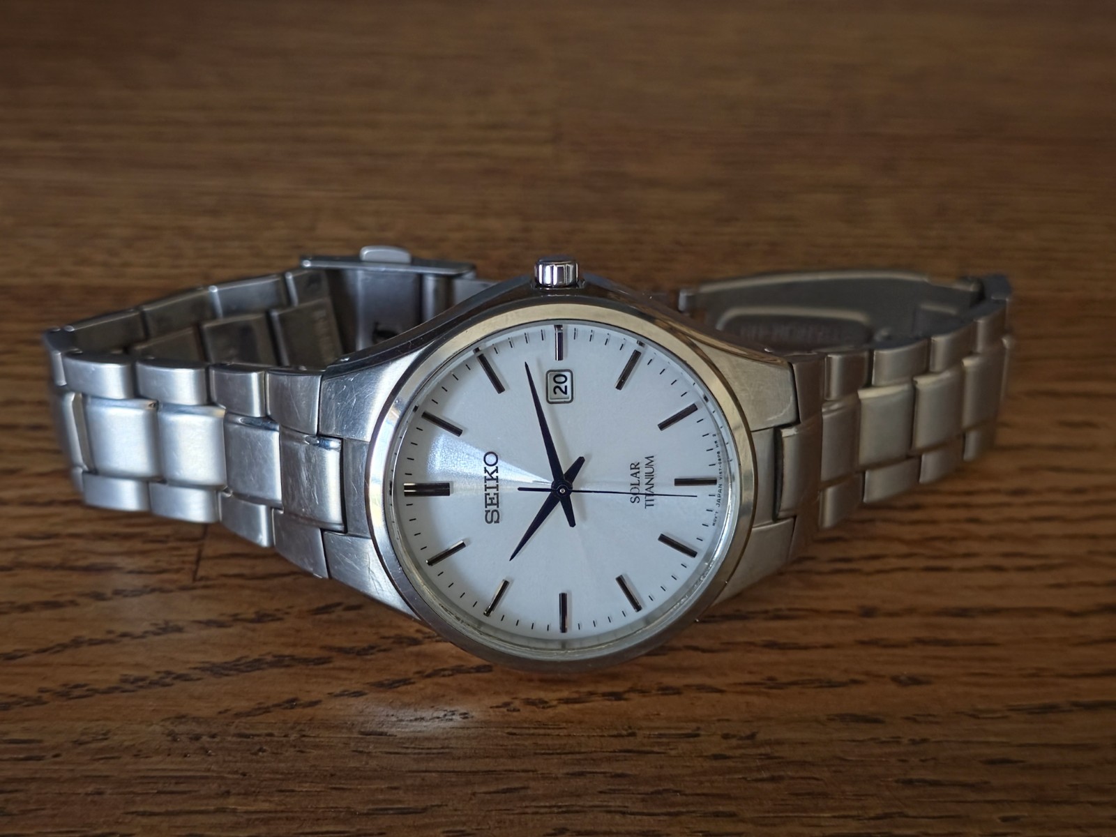 Seiko Spirit SBPX073 JDM Solar Titanium White Dial 40.5mm – US Seller