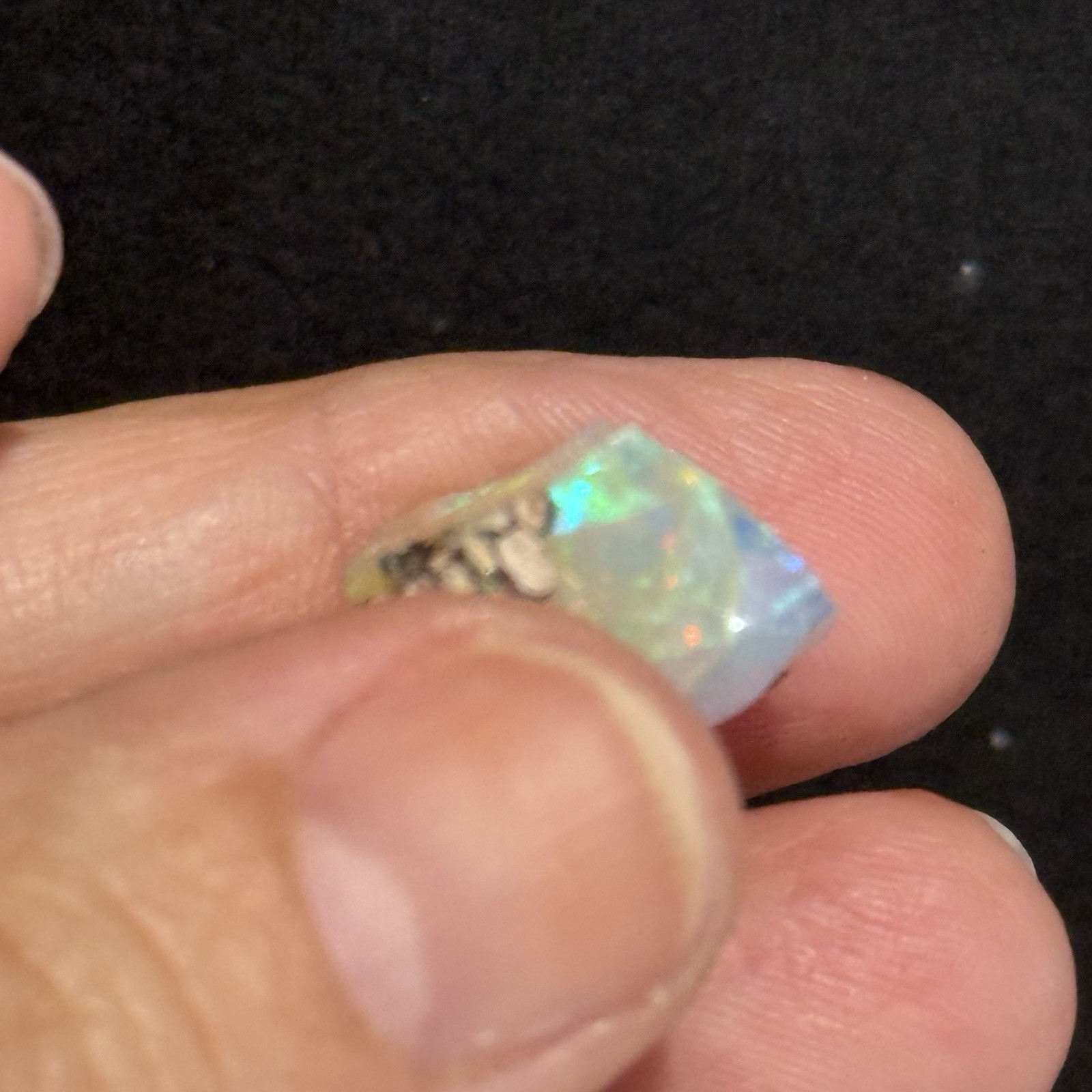 10.95ct 16.3×15.2mm Colorful Ethiopian Welo Opal Rough Rock Gem Wire Wrapping