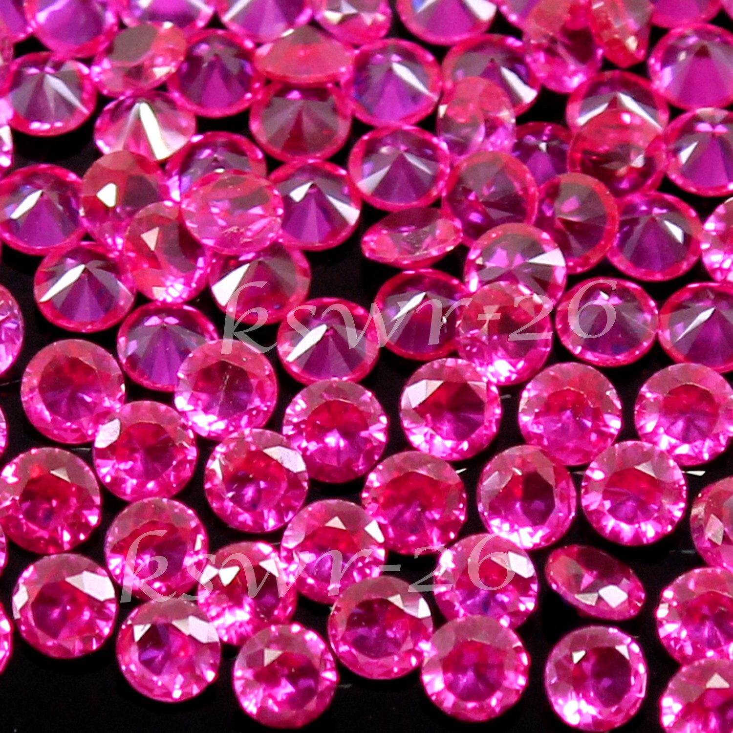 Natural 1.4 mm Round Shape Certified Myanmar Red Ruby AAA+ Gemstone 100 Pcs Lot