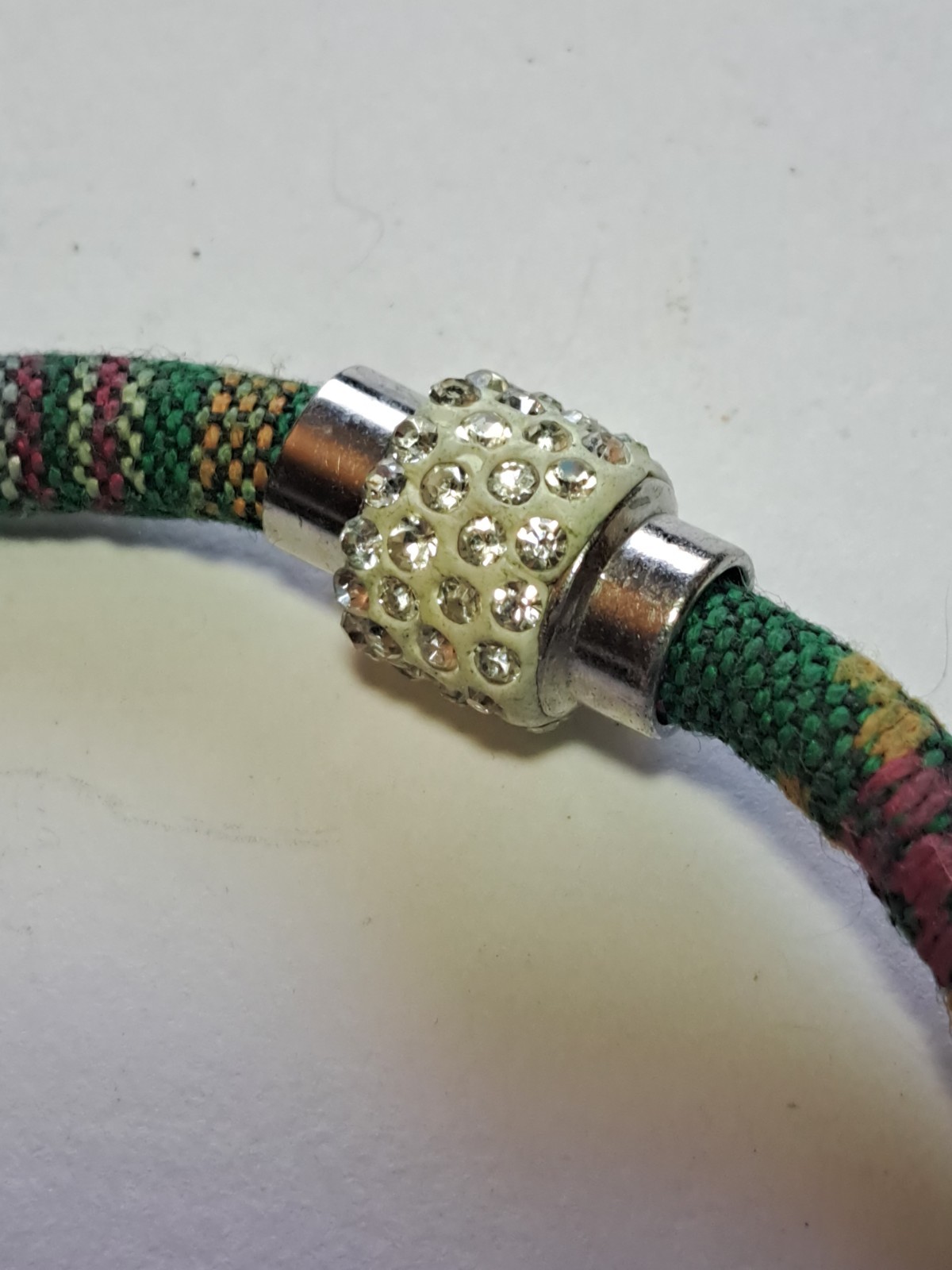 Vtg Peruvian Rope Bracelet Bangle Boho Spiritual Ethnic Tribal Artisan Magnetic