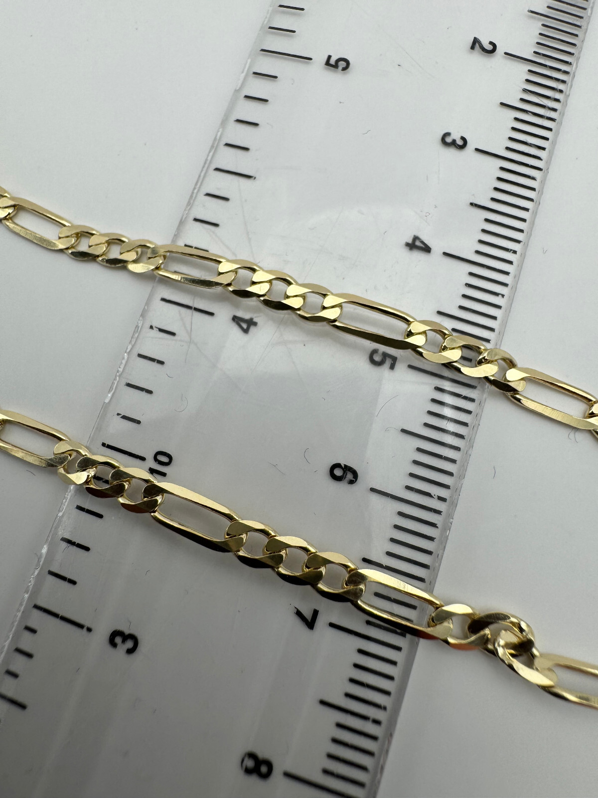 9ct Yellow Gold 3.2mm Figaro 3+1 Fancy 8.5″ / 21cm Bracelet (G80FG)