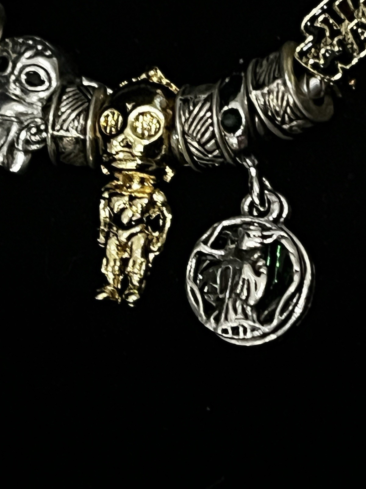 European Bracelet Star Wars inspired Size 7 Inch Bracelet Silver Color