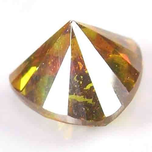 SENSATIONAL NATURAL FIRE ORANGE BROWN SPAINESE GEM TRILLION CUT SPHALERITE GEM