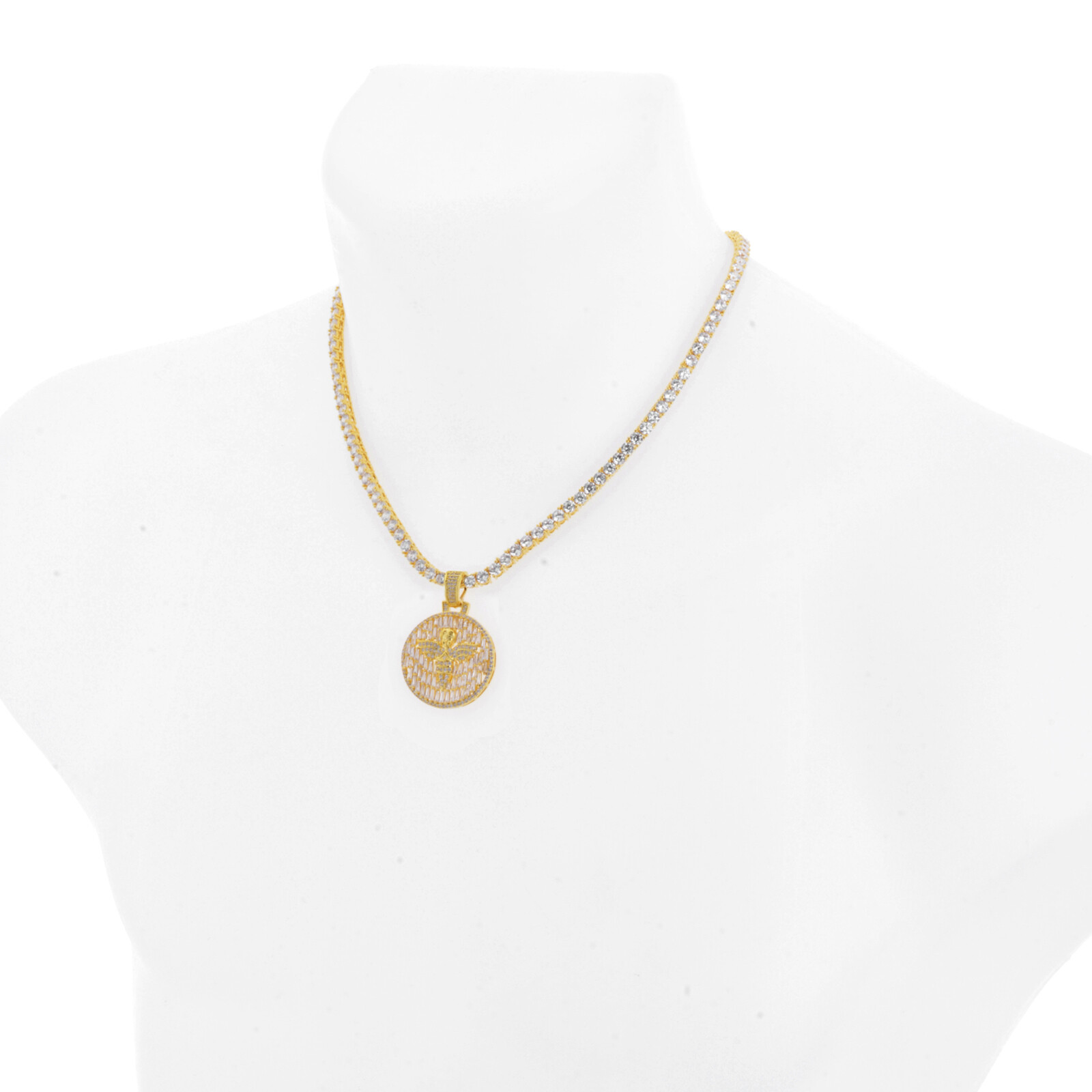 Rapper Angel Medallion Pendant 20 inch Choker Stone Chain Necklace BCT 17102