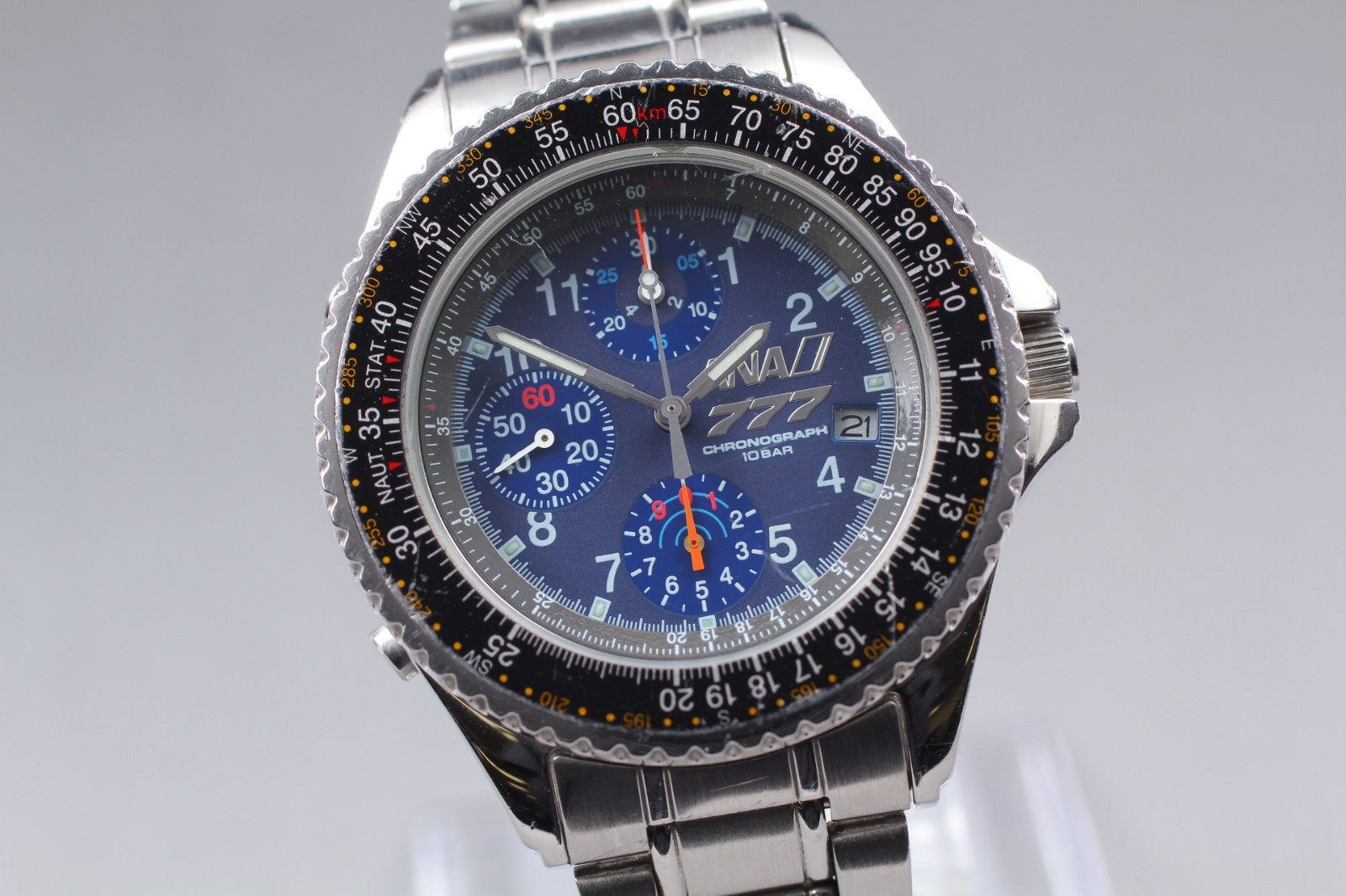 【EXC+5】 Seiko ANA777 Flight Quartz Chronograph Blue Dial Men’s Watch from JAPAN