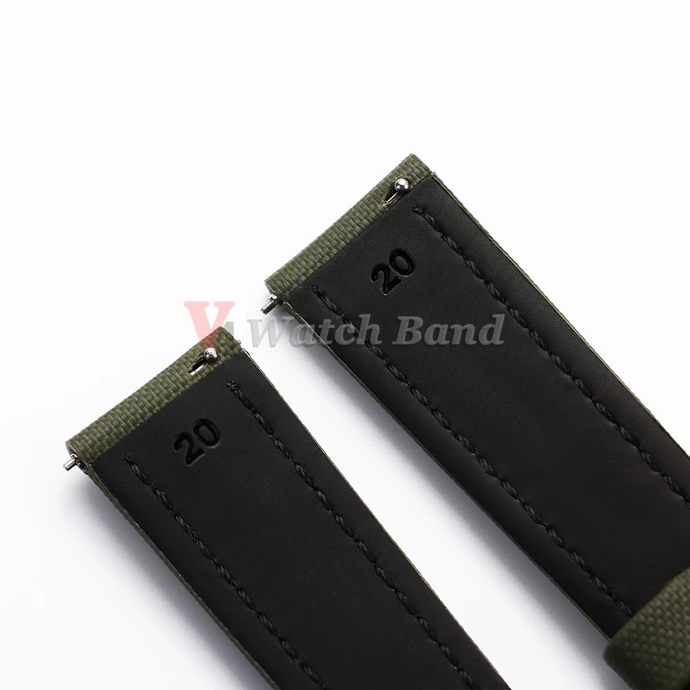 Watch Band Premium Sailcloth Strap 18mm 19mm 21mm Durable Nylon Quick Release