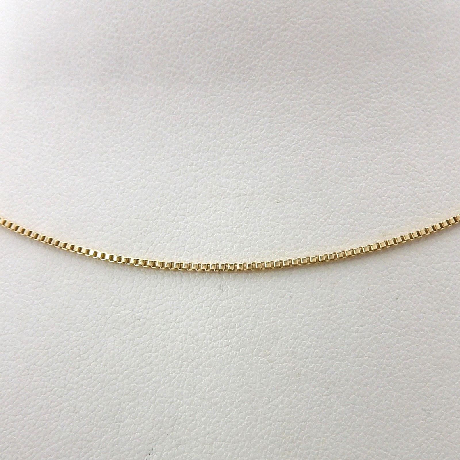Solid 14k Gold Venetian Box Link Chain Necklace Italy 15in