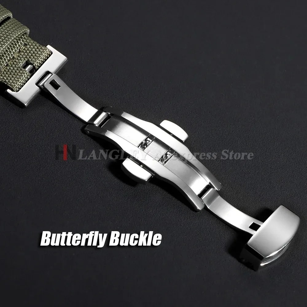 Premium Sailcloth Watch Band 20mm 22mm for Omega Seiko Nylon Strap Quick Release