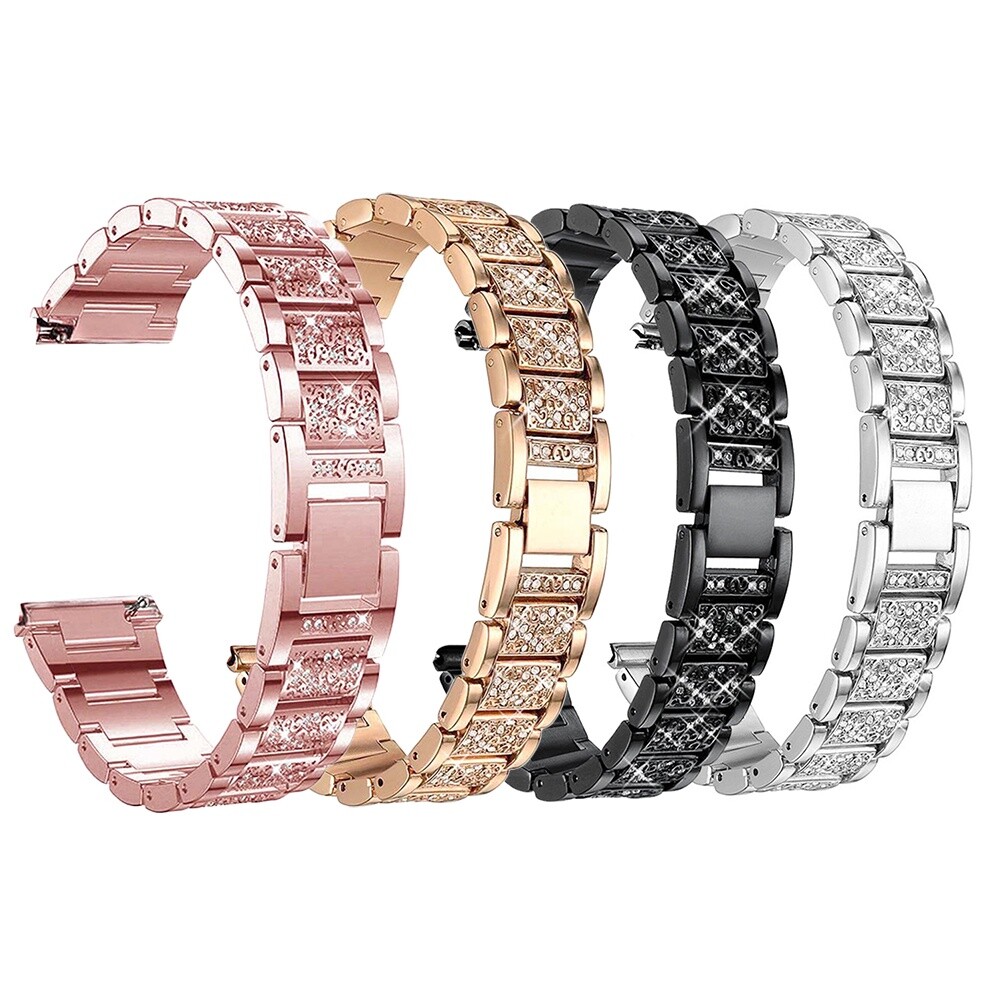 20mm 22mm Bling Diamond Watch Band Quick Release Metal Bracelet Stainless steel