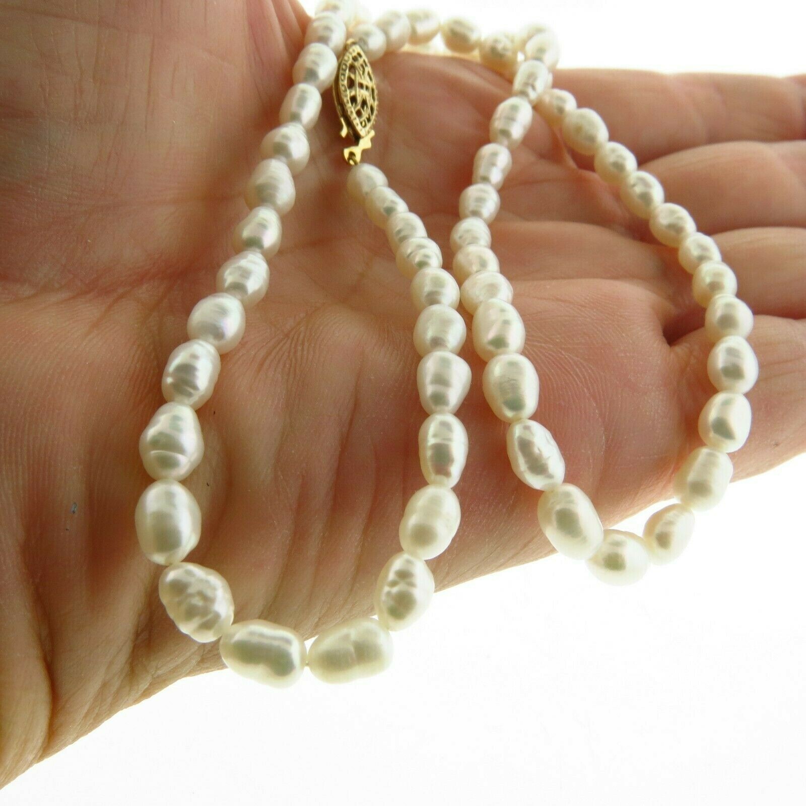 Cultured Fresh Water Pearl Necklace Gold filled 16.5″