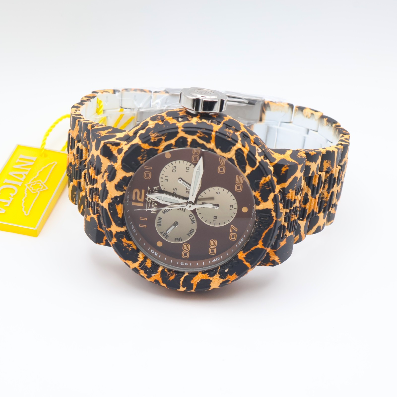 Invicta Pro Diver LEOPARD NeoArt Flux 52mm Aqua Plating Quartz Men’s Watch