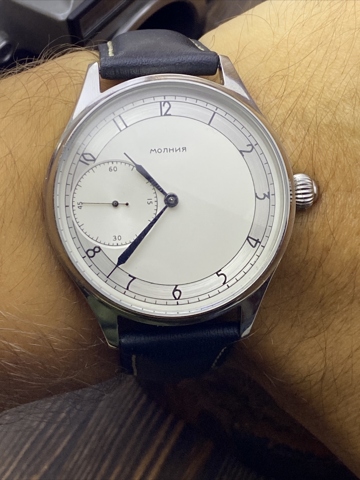 MARRIAGE Vintage WristWatch 3602 18J Classic Converted Pocket Watch USSR