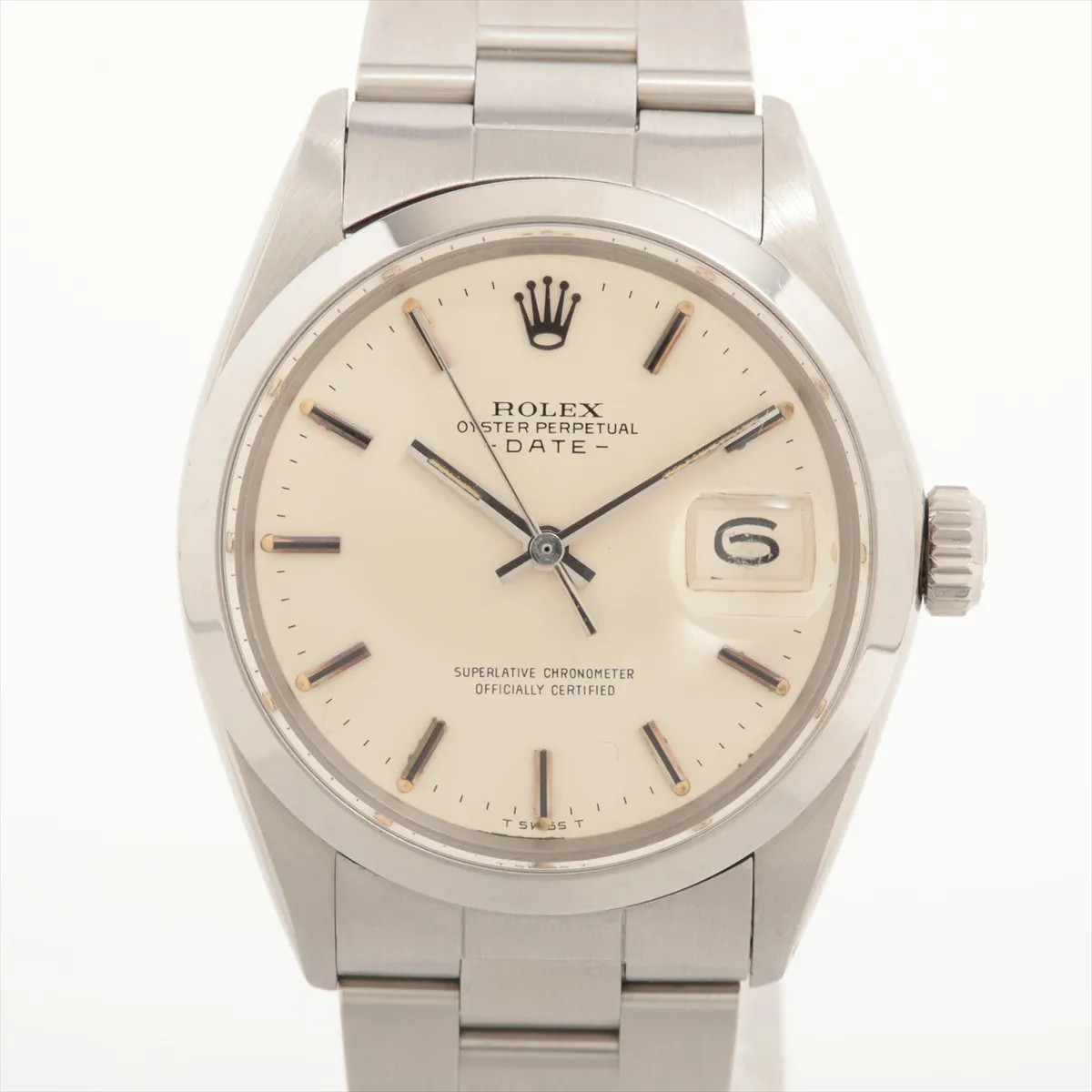 Rolex Oyster Perpetual Date 1500 SS SS AT Silver-Face