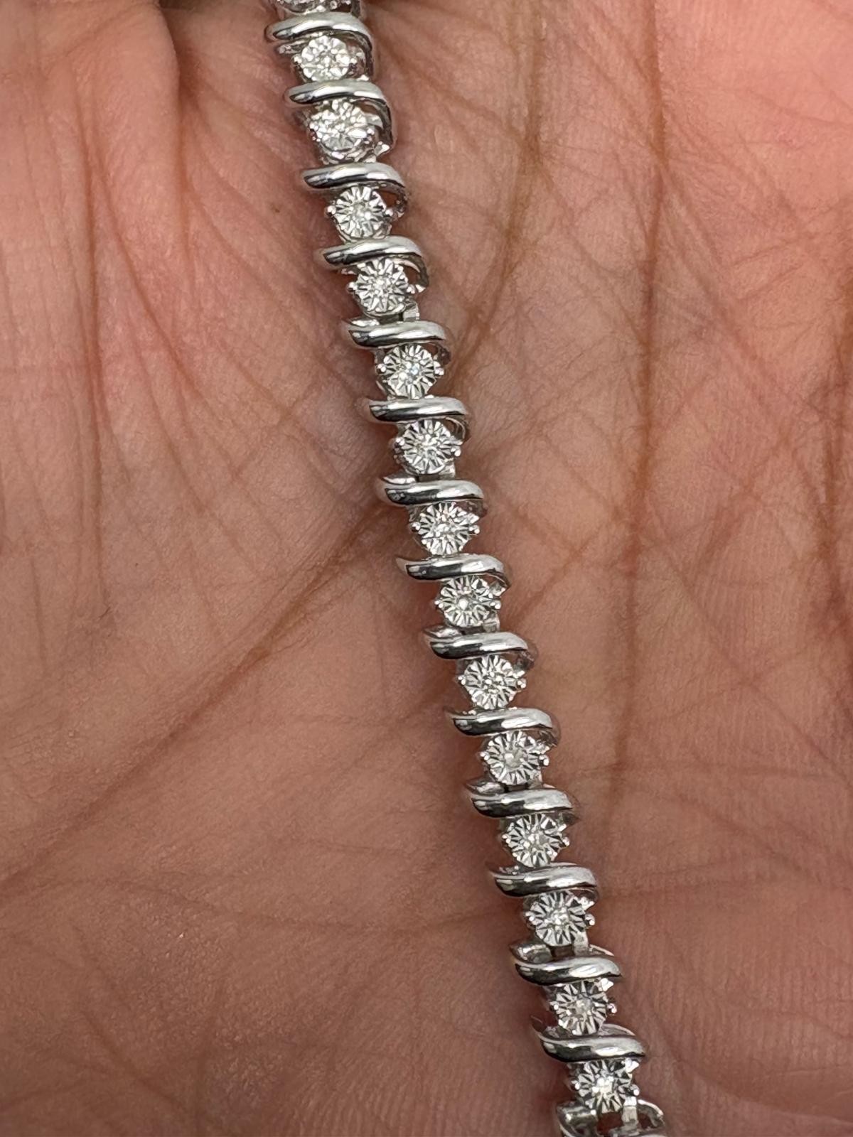 1/4 cttw 925 SILVER LAB GROWN DIAMOND TENNIS BRACELET-7″lgb6641