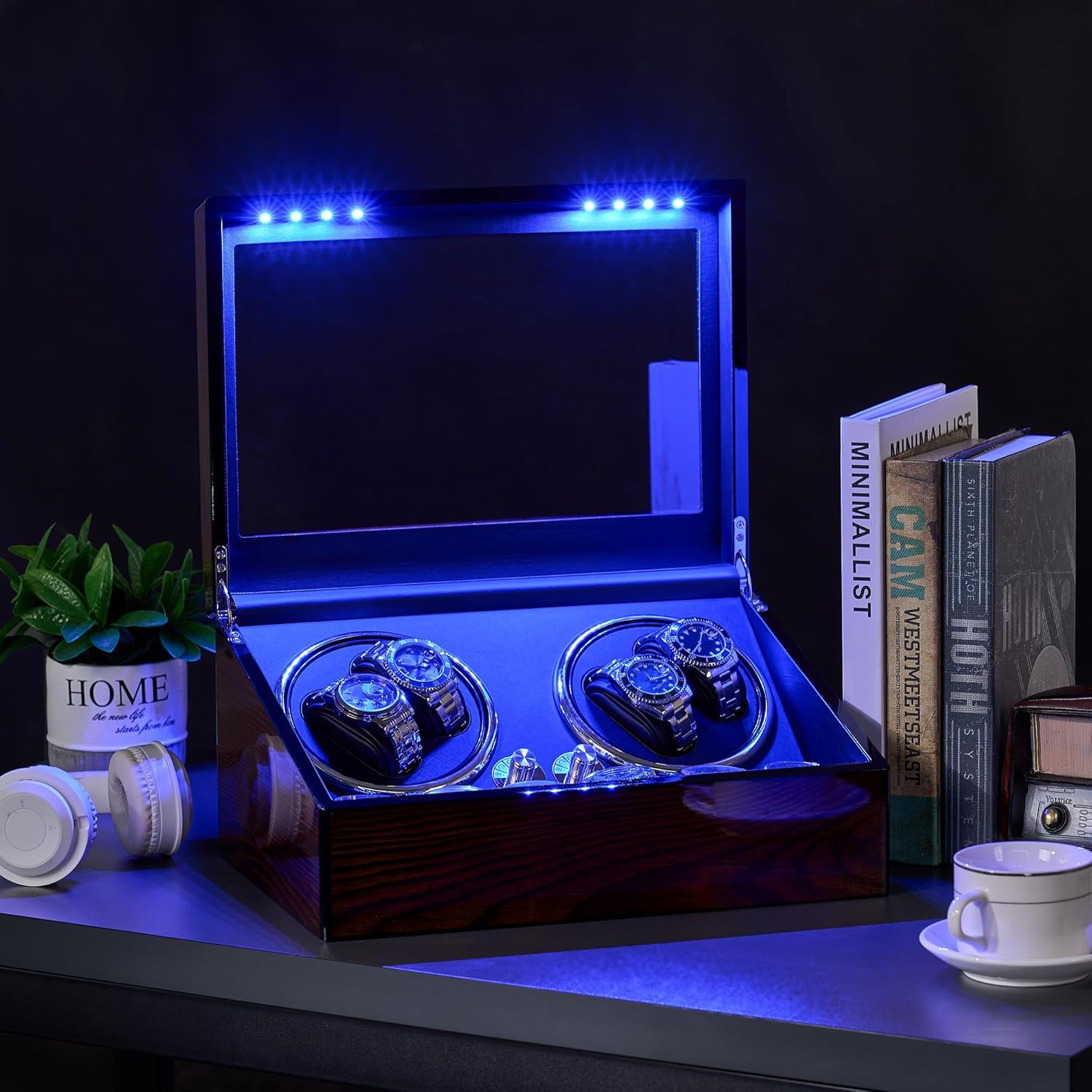 Watch Winders for Automatic Watches, Automatic Watch Winder Box Watch Spinner wi