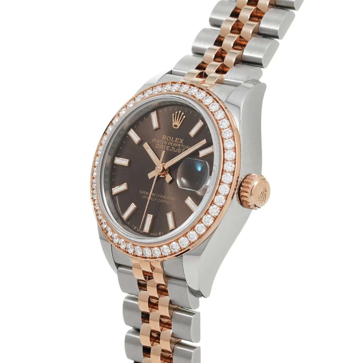 Rolex Datejust 279381RBR 28mm Stainless Steel Brown Wristwatch #WW7798