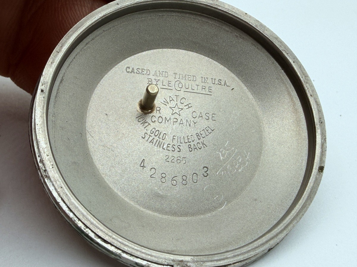 1950s JAEGER-LECOULTRE AUTOMATIC MEMOVOX ALARM ORIGINAL DIAL K815 JUMBO 38mm BOX