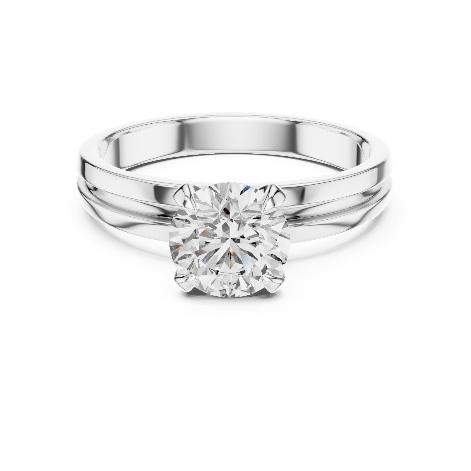 1 Ct Lab Grown Diamond IGI Certified Engagement Wedding Gold Ring 14 K F VVS