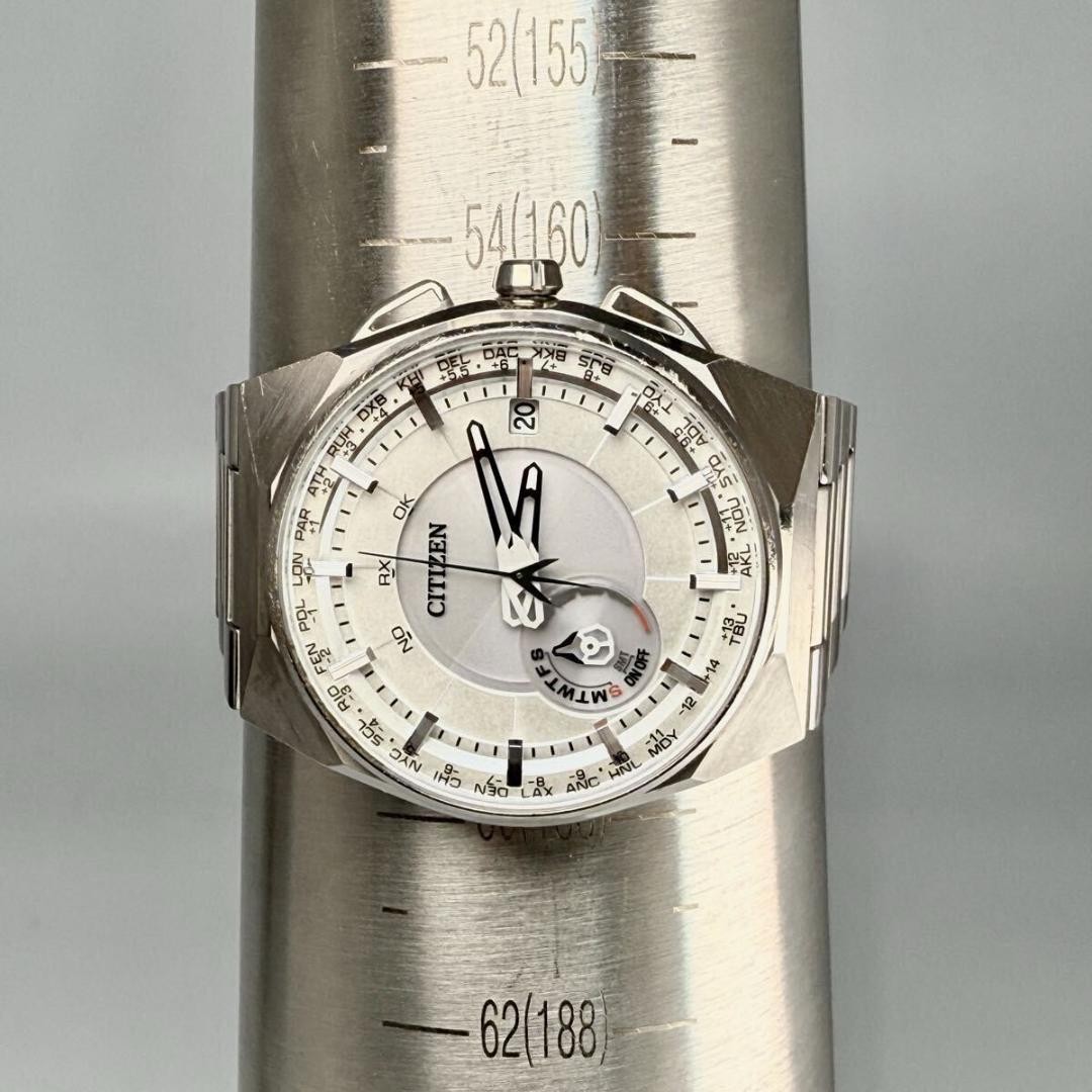 CITIZEN Satellite Wave JJ012 Solar Radio Silver Dial Men’s Watch Working