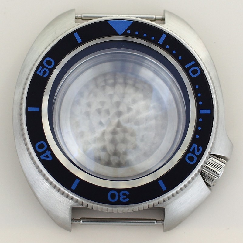 44mm Turtle Mod Stainless Watch Case Fit 28.5mm Dial For Seiko NH35 NH36 NH38
