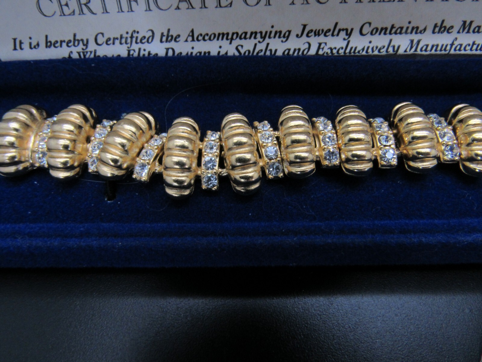 CAMROSE & KROSS JACQUELINE KENNEDY JBK 24K GP CRYSTAL BRACELET NIB