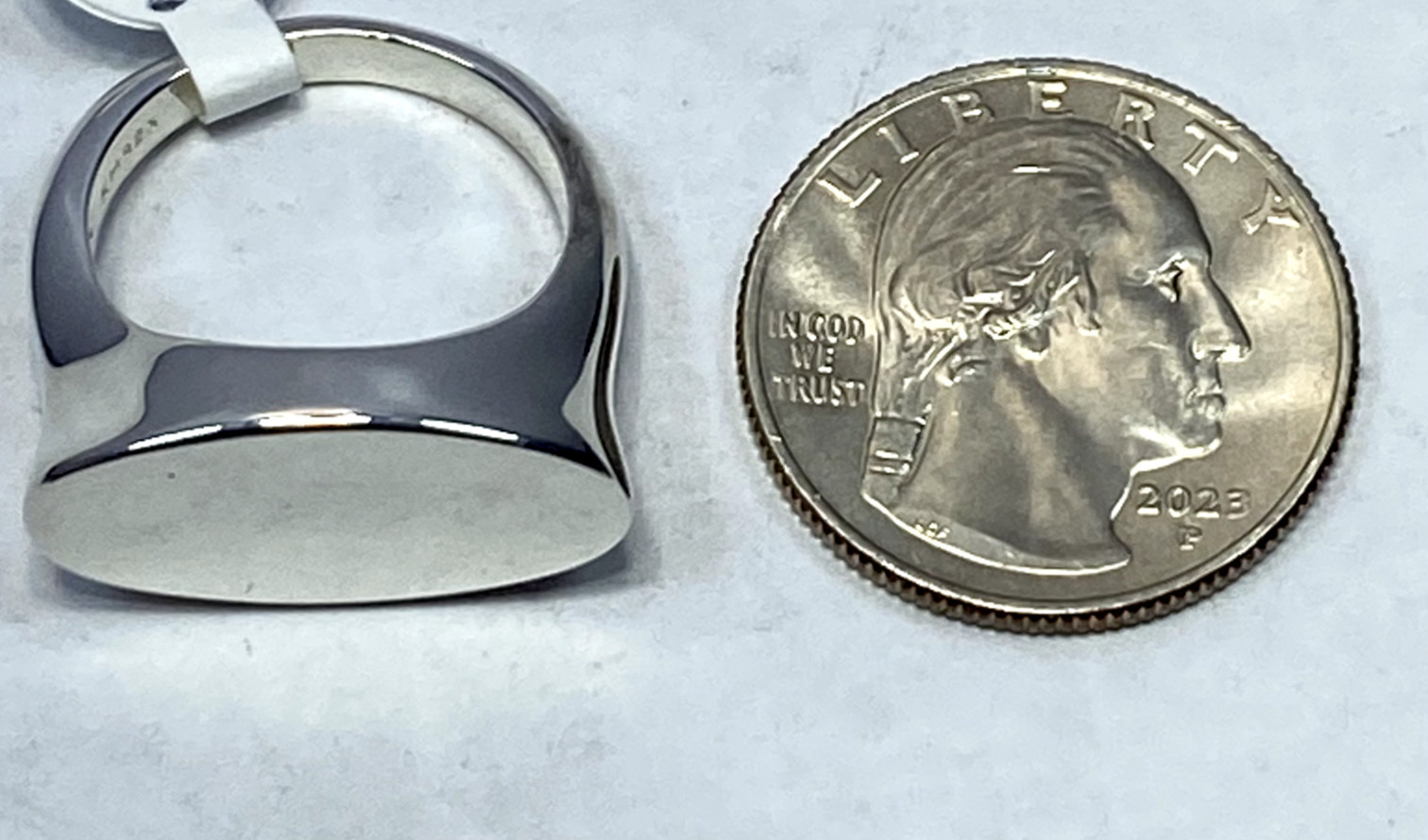 Kit Heath Heirloom Curve Signet Ring Sterling Silver Signed Size 9 NWT 8g