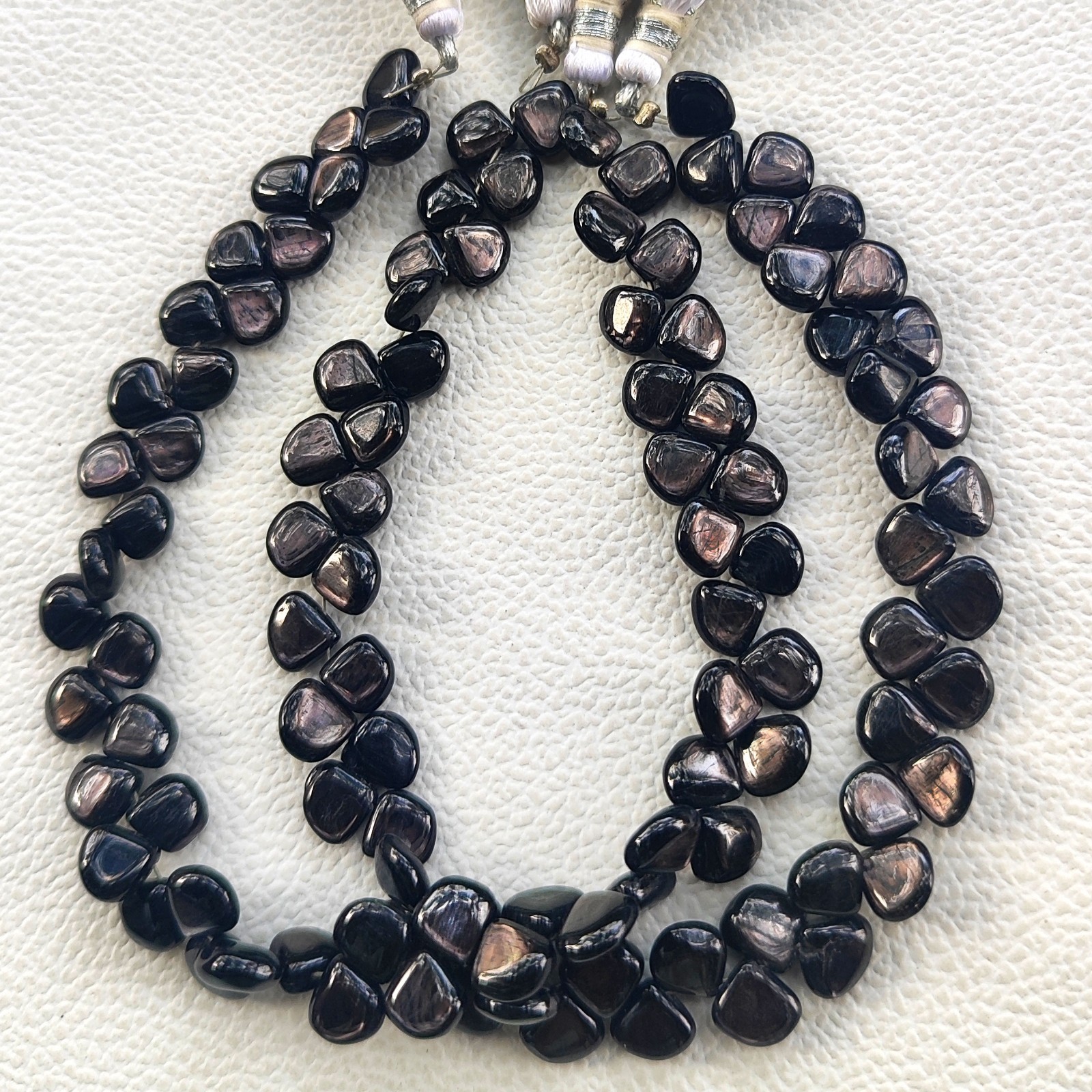 Natural Golden Shine Hypersthene 7mm Heart Beads 8.5″ Strand Smooth Canada Gems