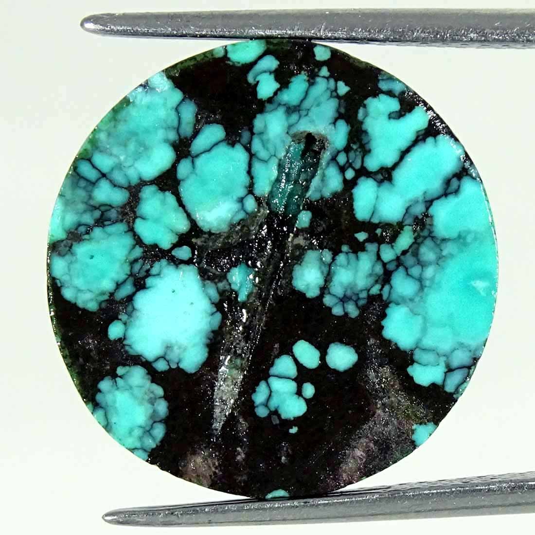 13.90Cts Natural Tibetan Turquoise Round Cabochon Loose Gemstone