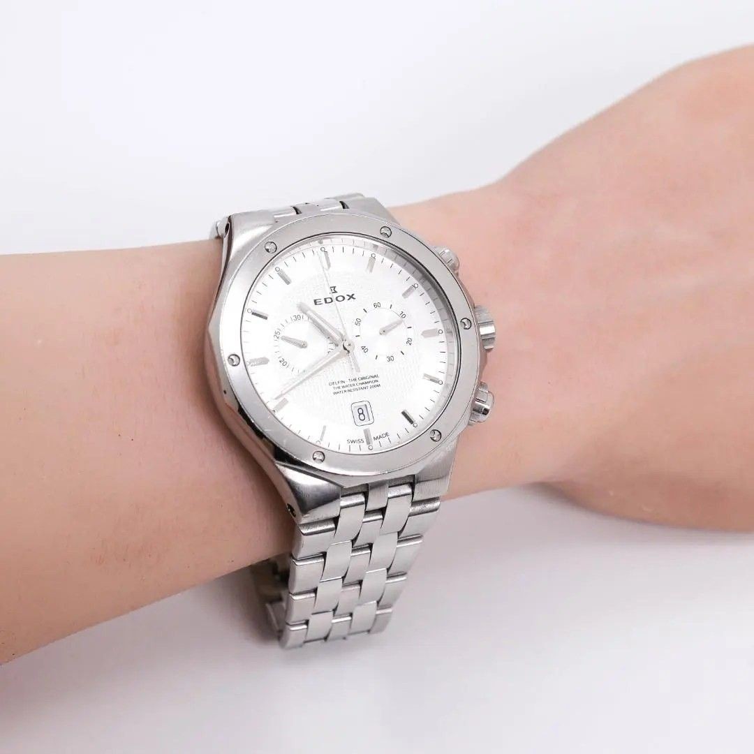 [B1P] EDOX Delfin 200m Chronograph Quartz Men’s Wristwatch [m9r]