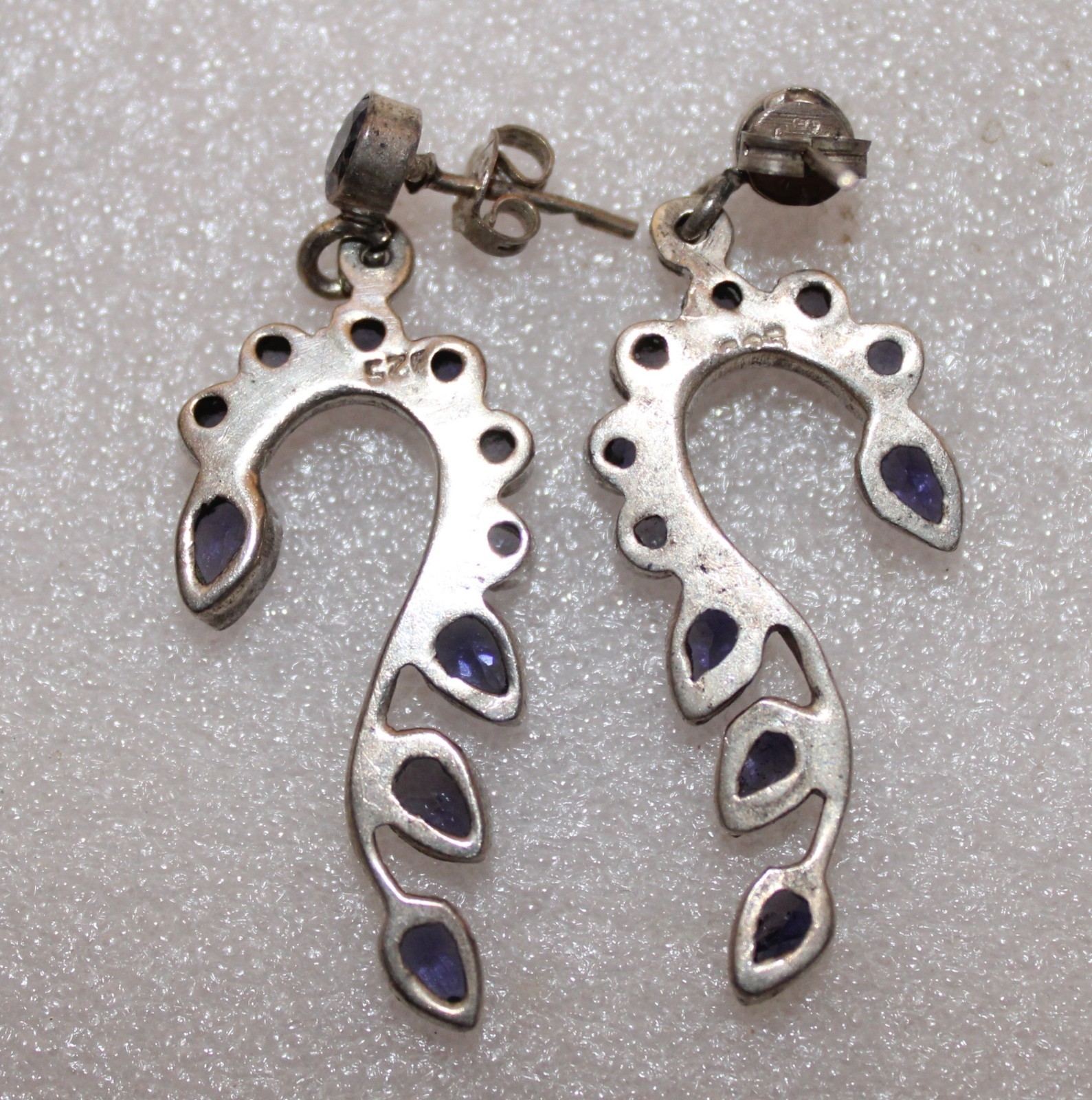 Pendant And Earrings 925 Silver , Marked 925 , Good Condition.