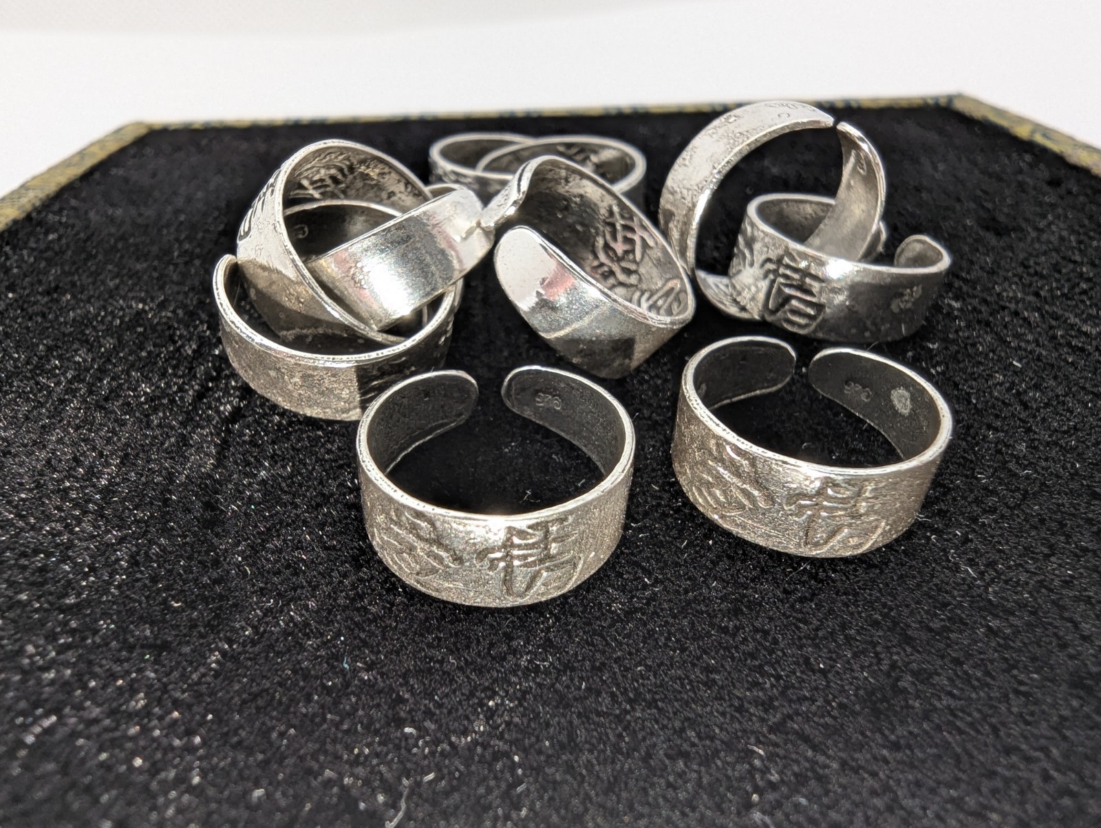 925 Sterling Silver WHOLESALE LOT 10 Sterling Silver Toe Rings. 10.7 Grams