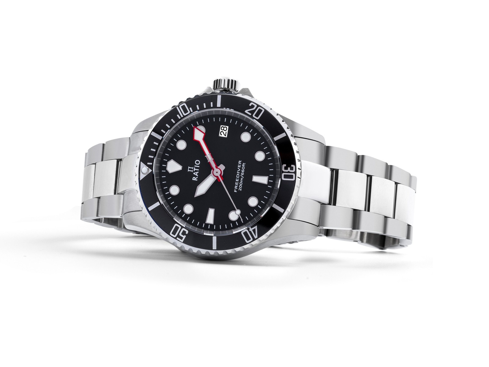 Ratio FreeDiver Sapphire Stainless Steel Black Quartz RTF031 200M Men’s Watch