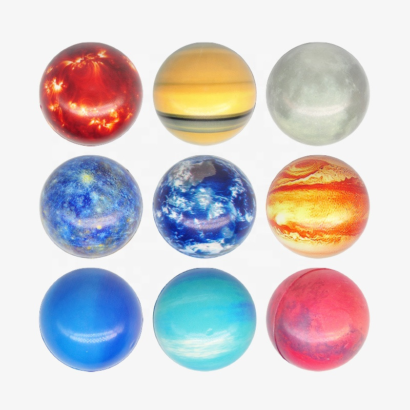 OEM&ODM 6Cm Solar System Eight Planets PU Full Print Planet Venting Decompressio